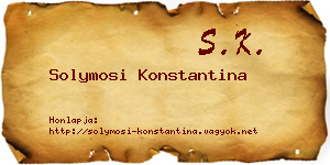 Solymosi Konstantina névjegykártya